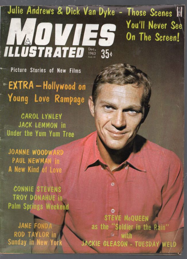 MOVIES ILLUSTRATED magazine side cover December 1963